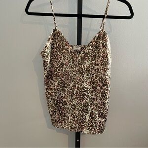 Wilfred Leopard Print 100% Silk Camisole Top Size XXS